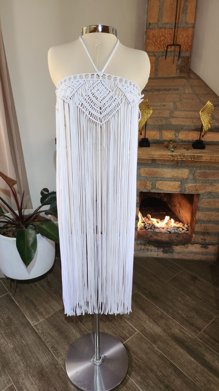 Boho dress, summer fashion trends, 2 pieces macrame outfit,  festival dress