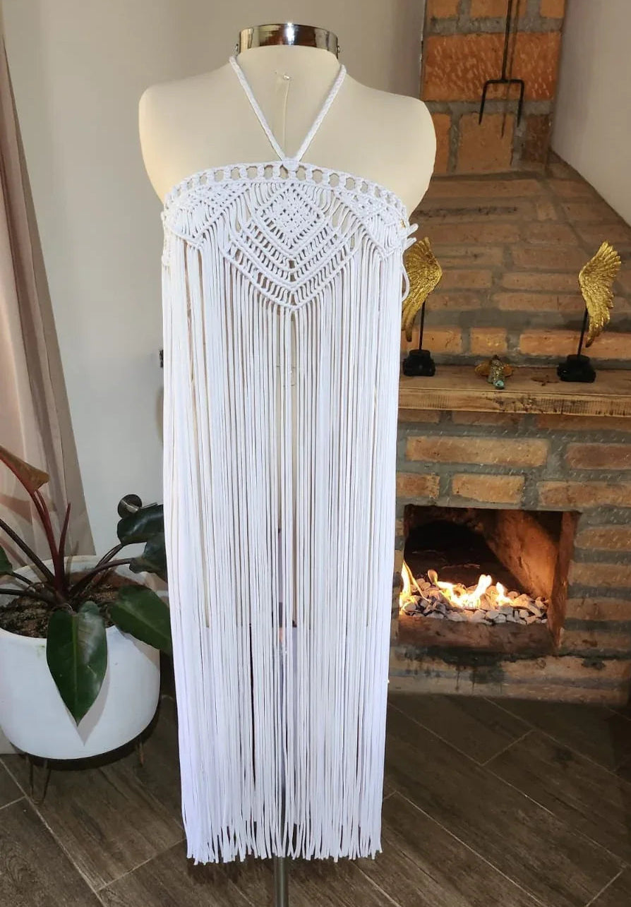 Boho dress, summer fashion trends, 2 pieces macrame outfit, festival dress - ALTYSAN