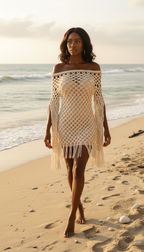 Macrame Beach Cover Up Dress - Handmade Crochet Swimsuit Cover Up for Women