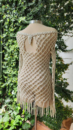 Macrame Beach Cover Up Dress - Handmade Crochet Swimsuit Cover Up for Women