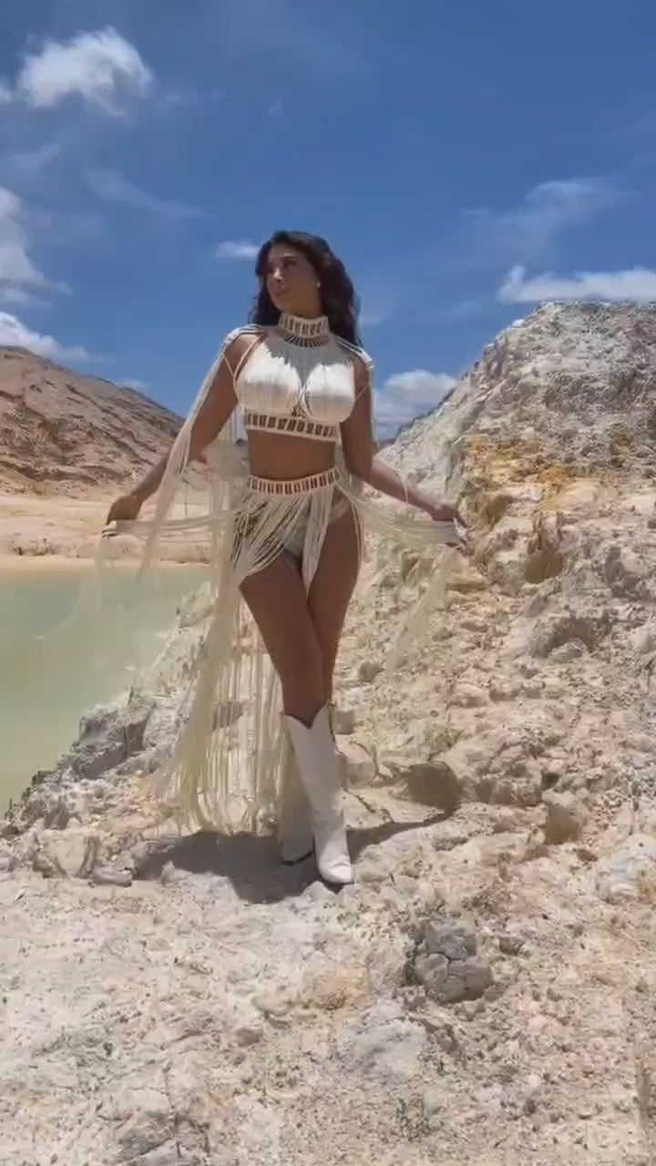 Party dress, Maxi dress festival clothing, rave outfit, burning man, boho set, beach outfit, rave girl, festival dress. Amunet Set.
