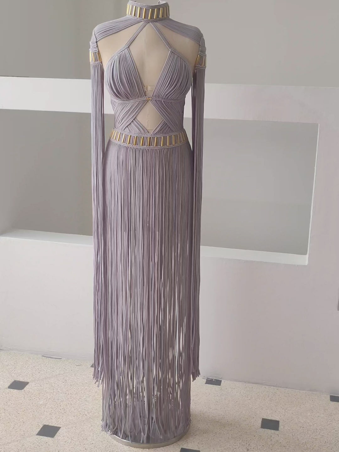 Macramé Festival Dress - Luxury Fringe Boho Rave Outfit