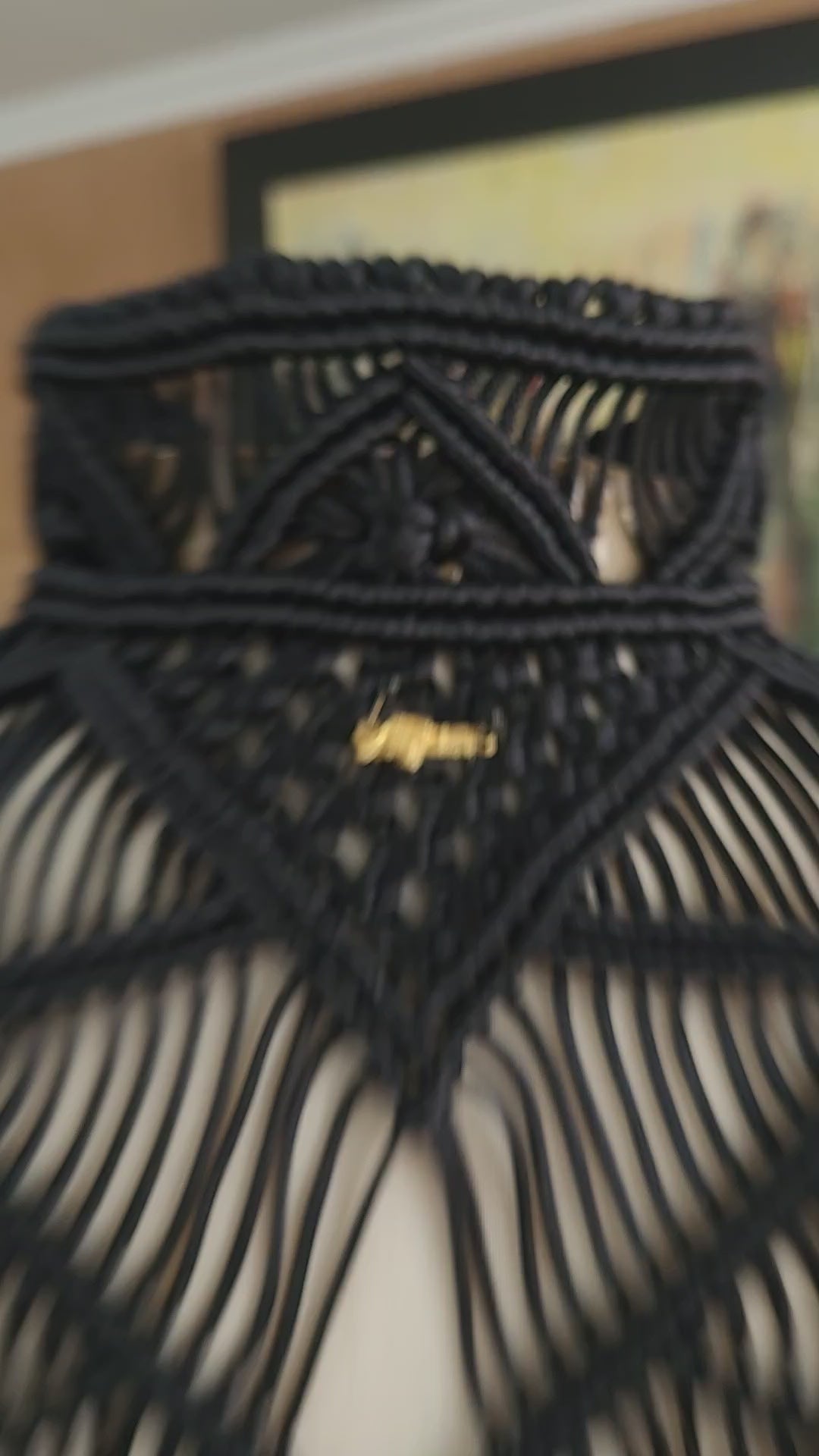 Scorpion Macramé Fringe Vest - Unisex Festival Statement Vest