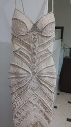 Pearl Goddess Dress Lumina, Custom Wedding & Evening Couture, Made to Measure