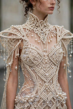 Luxury Crystal Beaded Wedding Dress for Brides and Red Carpet Events – Krystallina