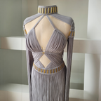 Greek Goddess Macrame Dress - Luxury Handmade Festival & Wedding Dress - Ariel