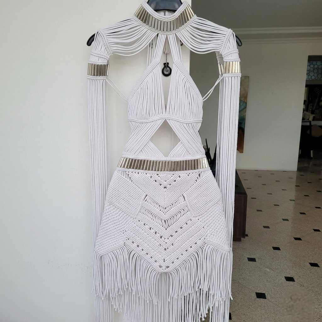 Imperial Fringe Gown Cleopatra