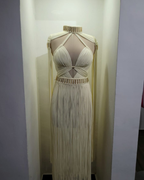 Greek Goddess Macrame Dress - Luxury Handmade Festival & Wedding Dress - Ariel