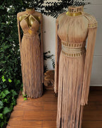 Goddess Statement Macrame Set - Two-Piece Festival Outfit Amunet