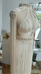 Fringe Goddess Macramé Dress - Rhea