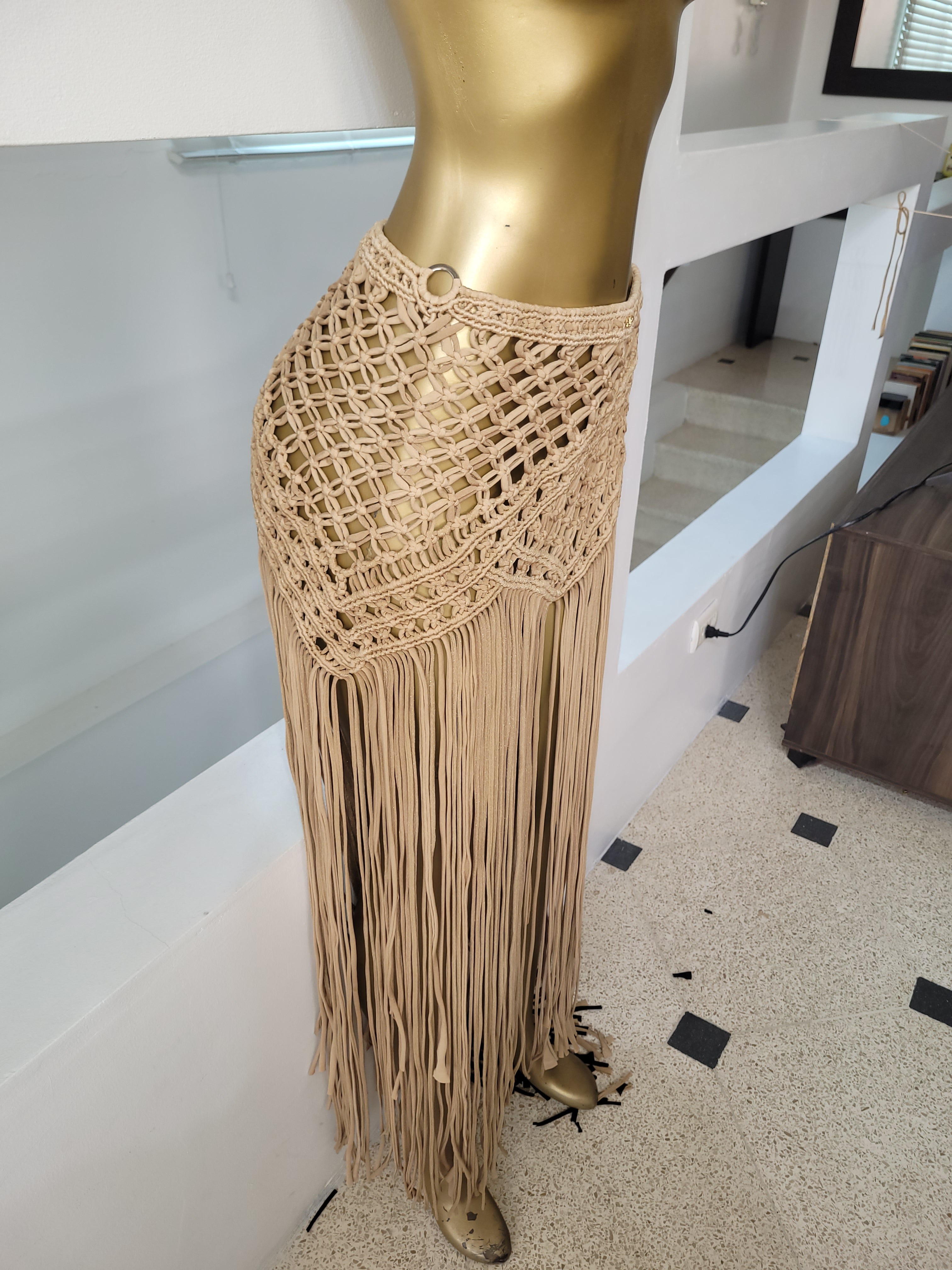 Macramé Fringe Wrap Skirt Solaris