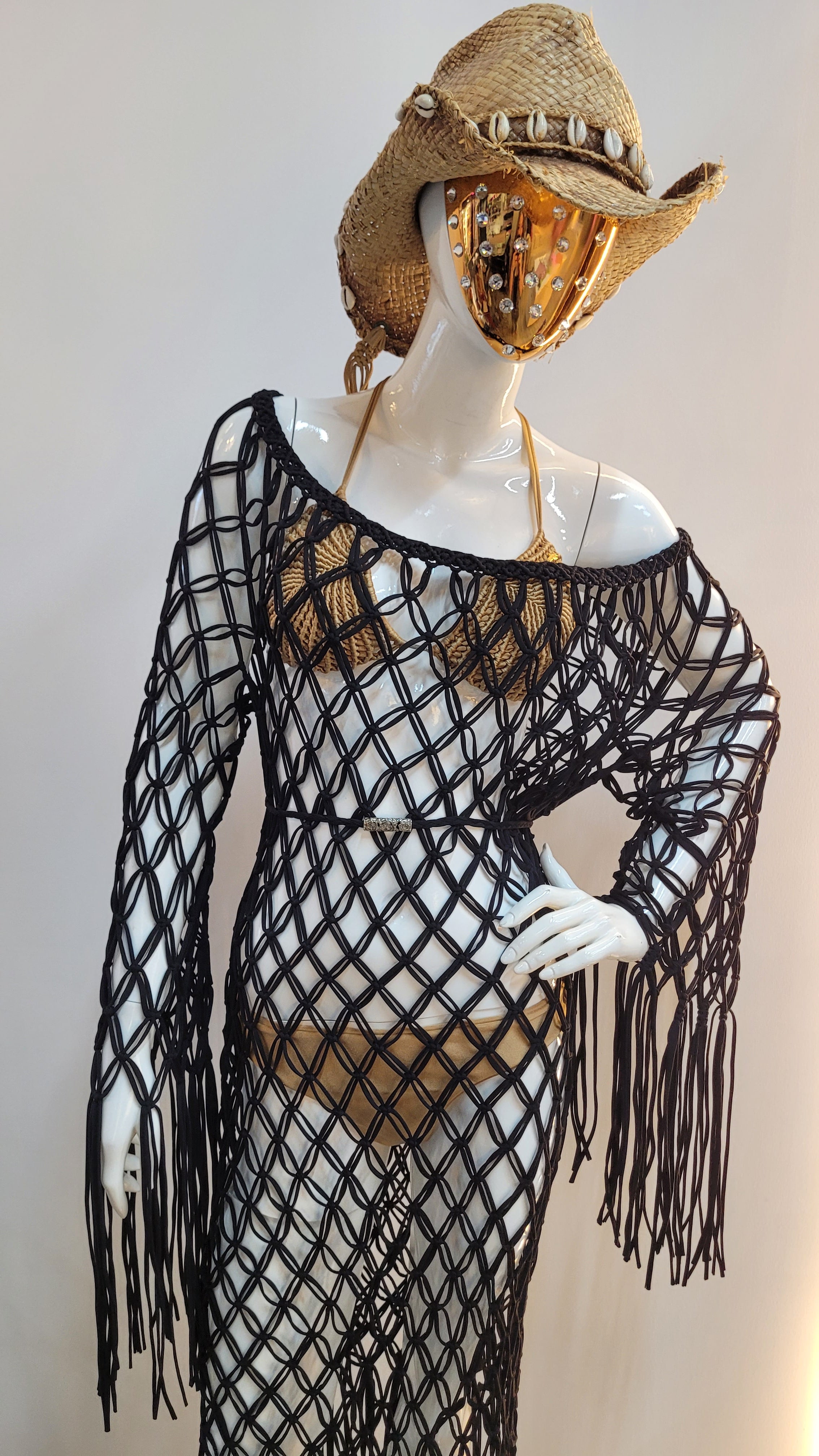 Macrame Beach Cover Up Dress - Handmade Crochet Swimsuit Cover Up for Women