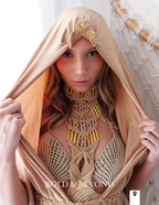 Hooded Macramé Cloak Sahara