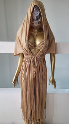 Hooded Macramé Cloak Sahara