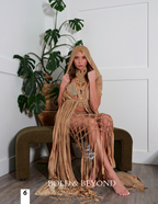 Hooded Macramé Cloak Sahara
