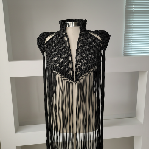 Boho Macramé Cape Vest – Handmade Festival - Atlas