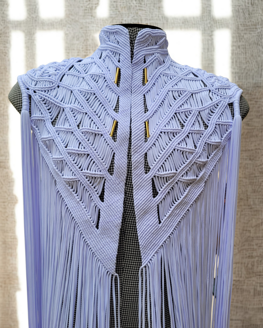 Men's Macramé Cape Horus – Unisex Festival Poncho