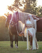 Goddess Statement Macrame Set - Two-Piece Festival Outfit Amunet