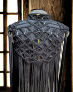 Men's Macramé Cape Horus – Unisex Festival Poncho