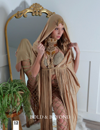 Hooded Macramé Cloak Sahara