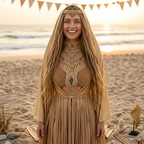 Hooded Macramé Cloak Sahara