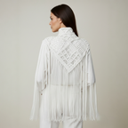 Macrame Festival Cape Vest, Boho Burning Man Cape, Handmade Statement Cape, Made to Order Custom