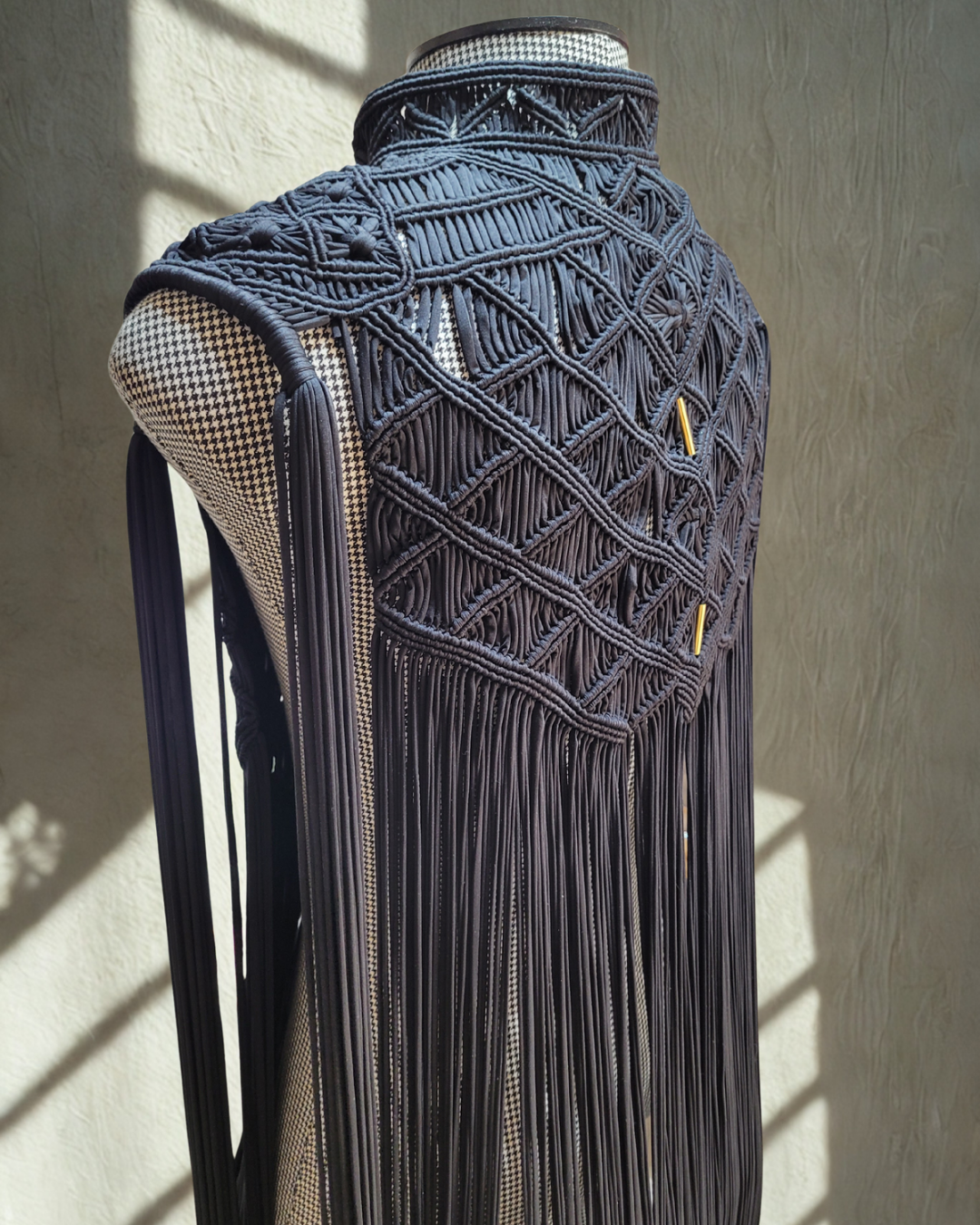 Men's Macramé Cape Horus – Unisex Festival Poncho