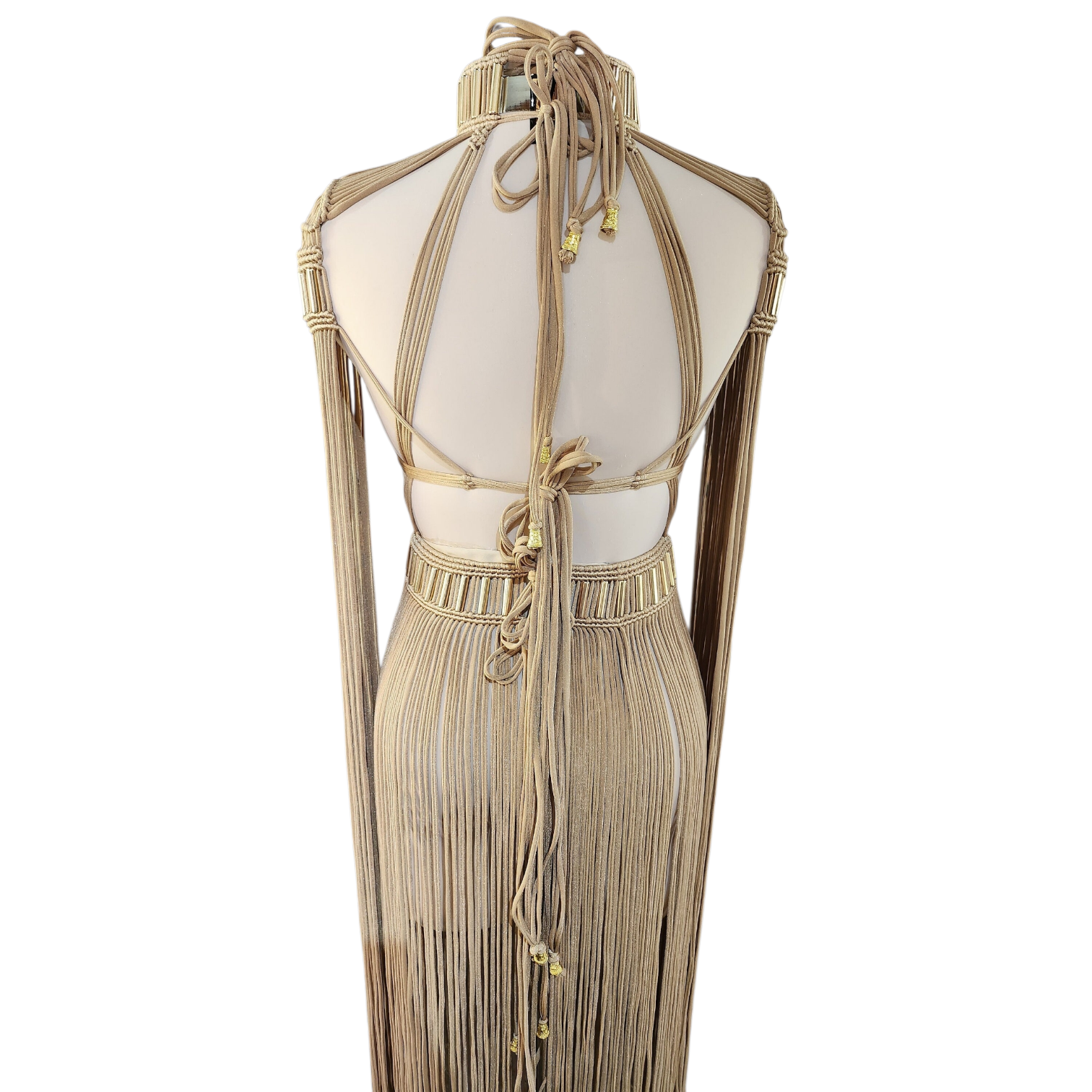 Macramé Festival Dress - Luxury Fringe Boho Rave Outfit