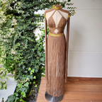 Gold Macramé Festival Dress - Goddess Outfit La Forza