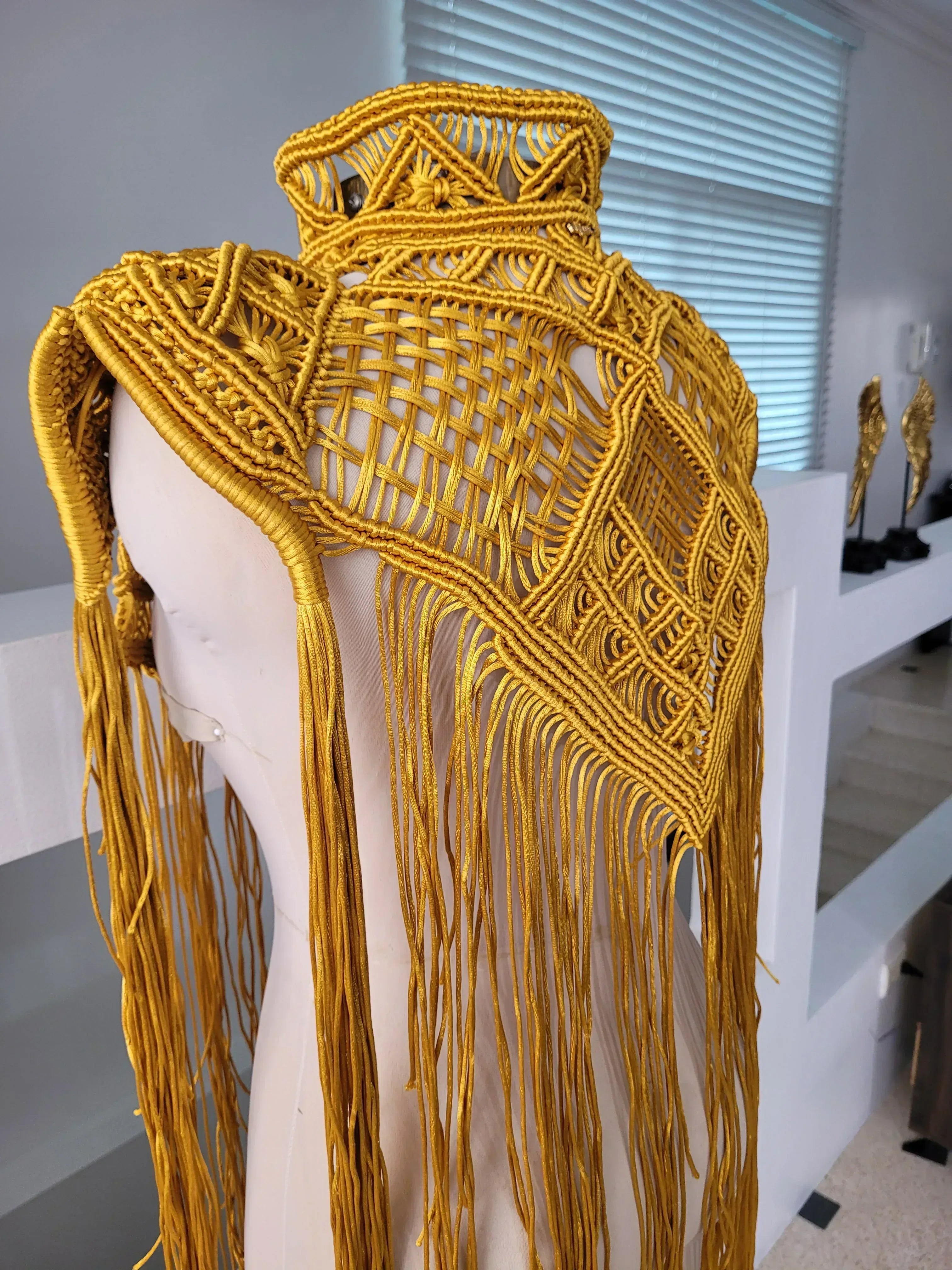 Boho Cape, Festival Outfit, Burningman Outfit, Macrame Vest. concert outfit ideas - ALTYSAN
