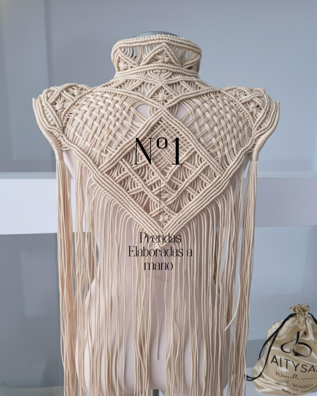 Macrame Festival Cape Vest, Boho Burning Man Cape, Handmade Statement Cape, Made to Order Custom