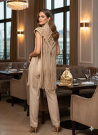 Boho Cape, Festival Outfit, Burningman Outfit, Macrame Vest. concert outfit ideas - ALTYSAN