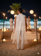 Men's Macramé Cape Horus – Unisex Festival Poncho