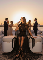 Luxury Handmade Macramé Royalty Dress - Festival & Special Events Boho Gown