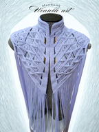 Men's Macramé Cape Horus – Unisex Festival Poncho