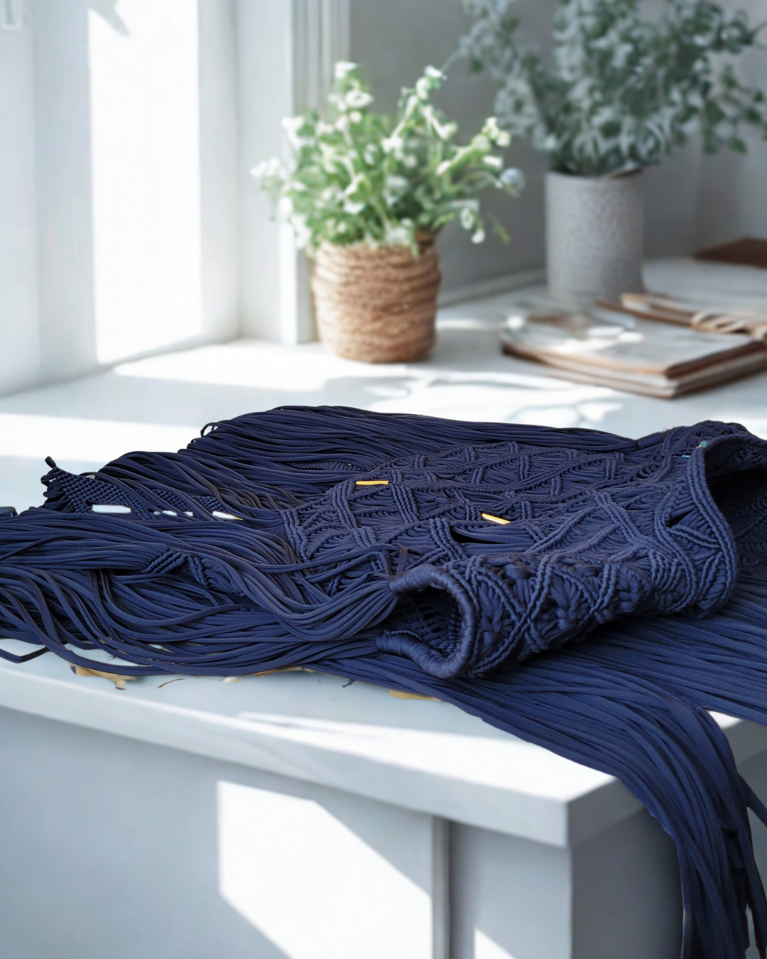 Men's Macramé Cape Horus – Unisex Festival Poncho