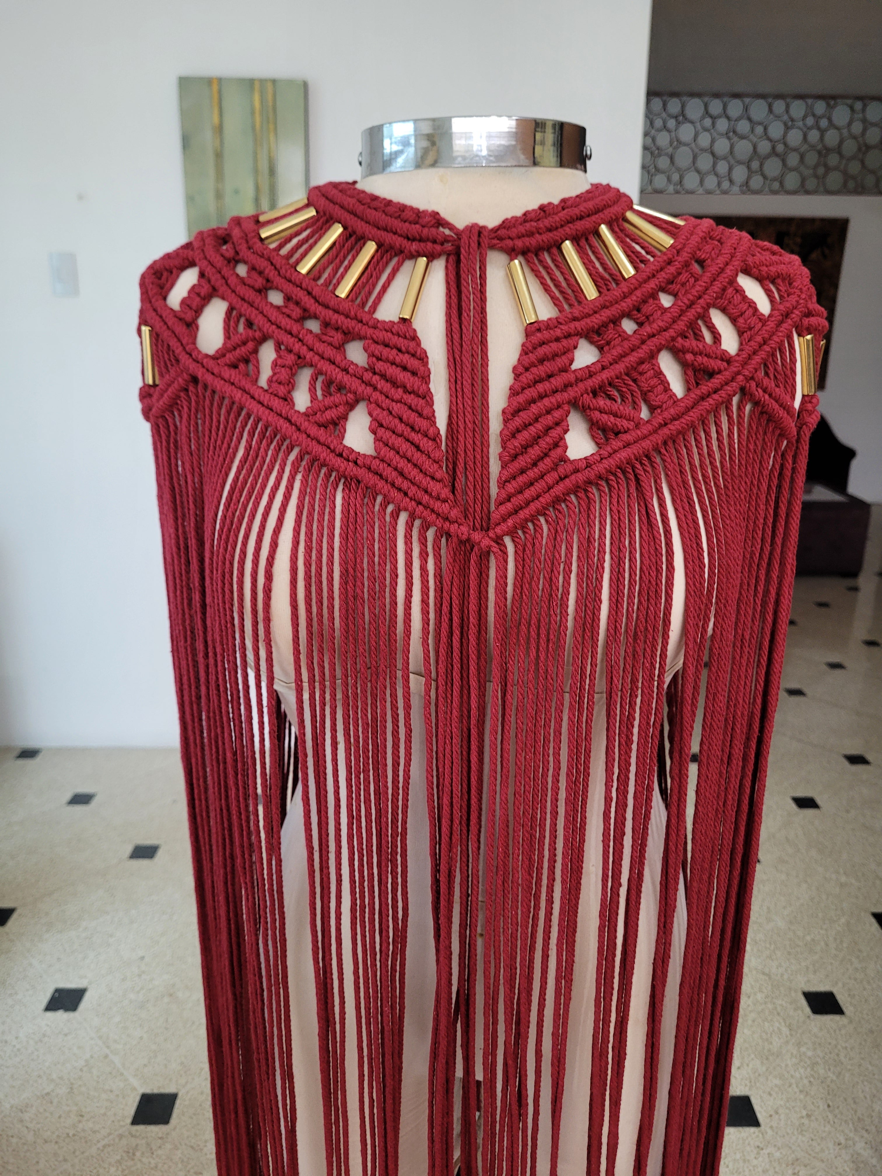 Hand-Knotted Macramé Shrug Millie