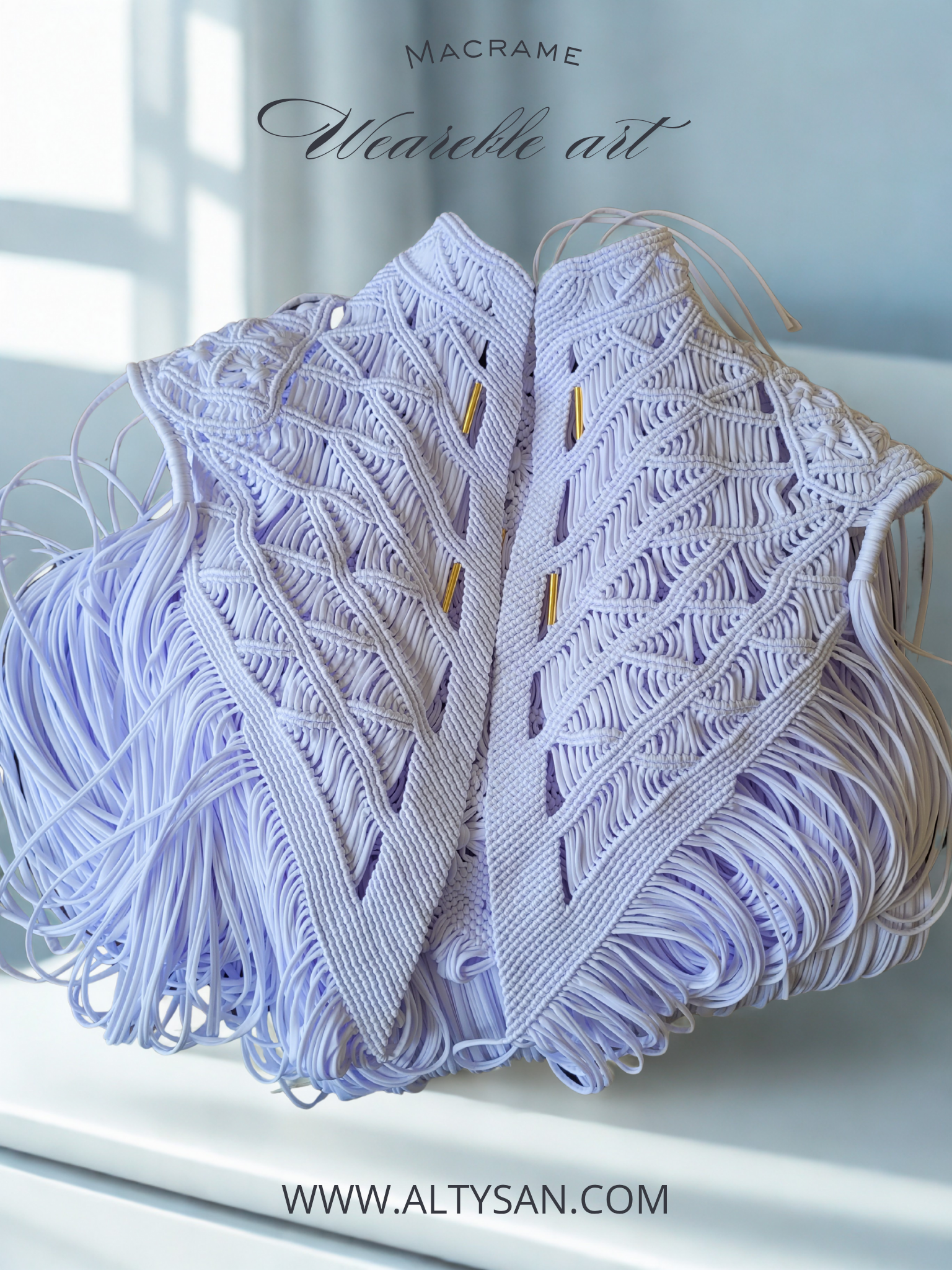 Men's Macramé Cape Horus – Unisex Festival Poncho