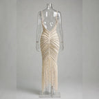 Pearl Goddess Dress Lumina, Custom Wedding & Evening Couture, Made to Measure