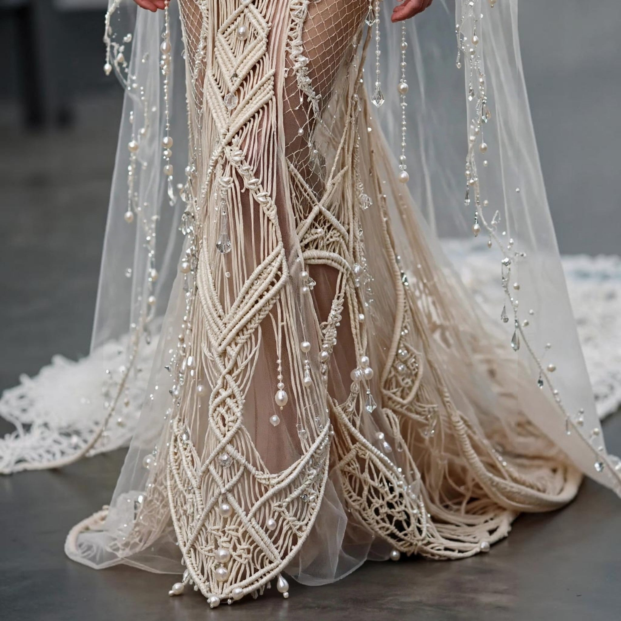 Luxury Crystal Beaded Wedding Dress for Brides and Red Carpet Events – Krystallina