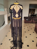 Macramé Greek Goddess Dress - Luxury Fringe Festival Gown