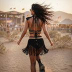 Festival Crop Top, halter top Fenix set