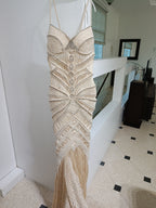 Pearl Goddess Dress Lumina, Custom Wedding & Evening Couture, Made to Measure