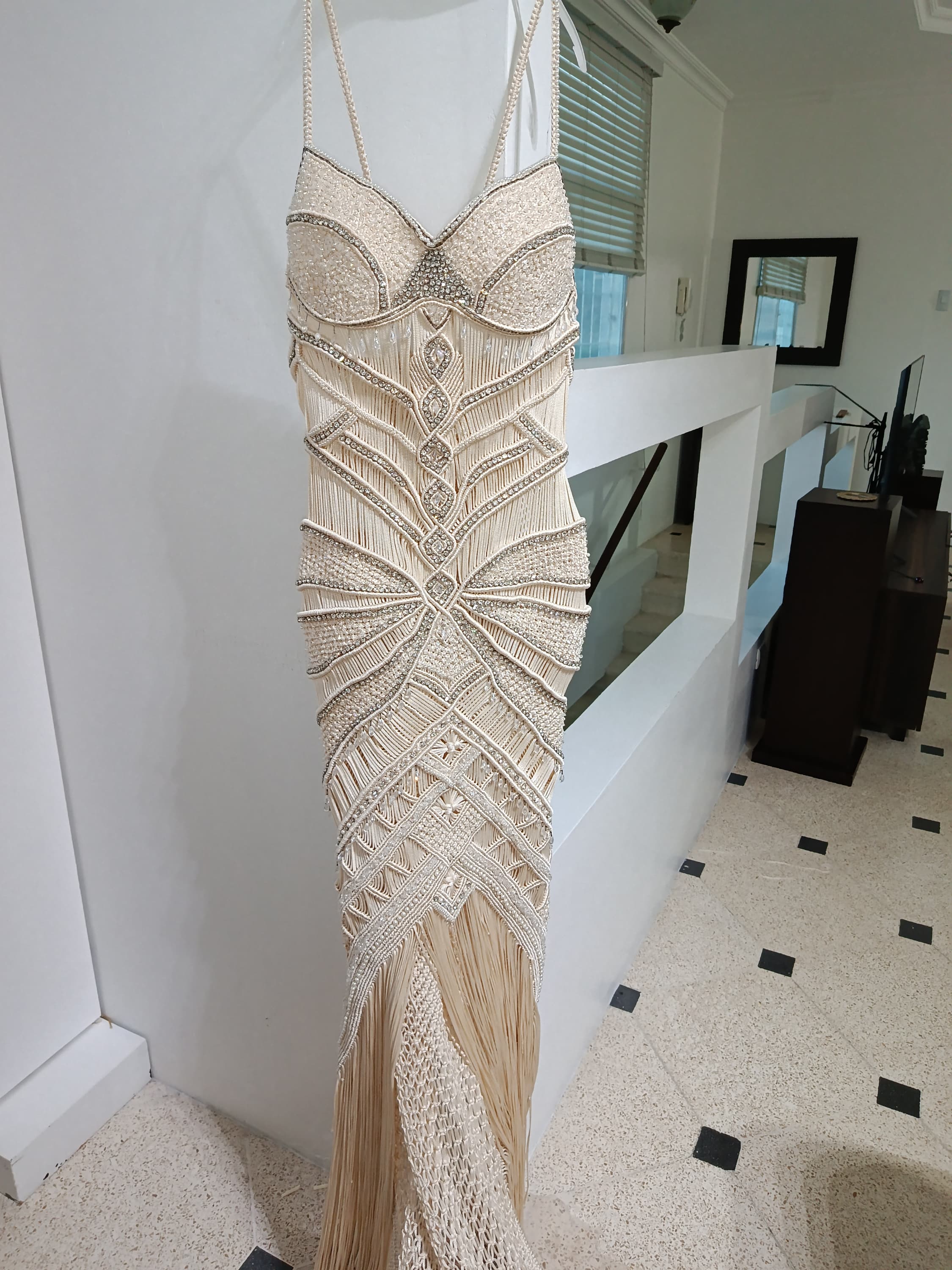 Pearl Goddess Dress Lumina, Custom Wedding & Evening Couture, Made to Measure