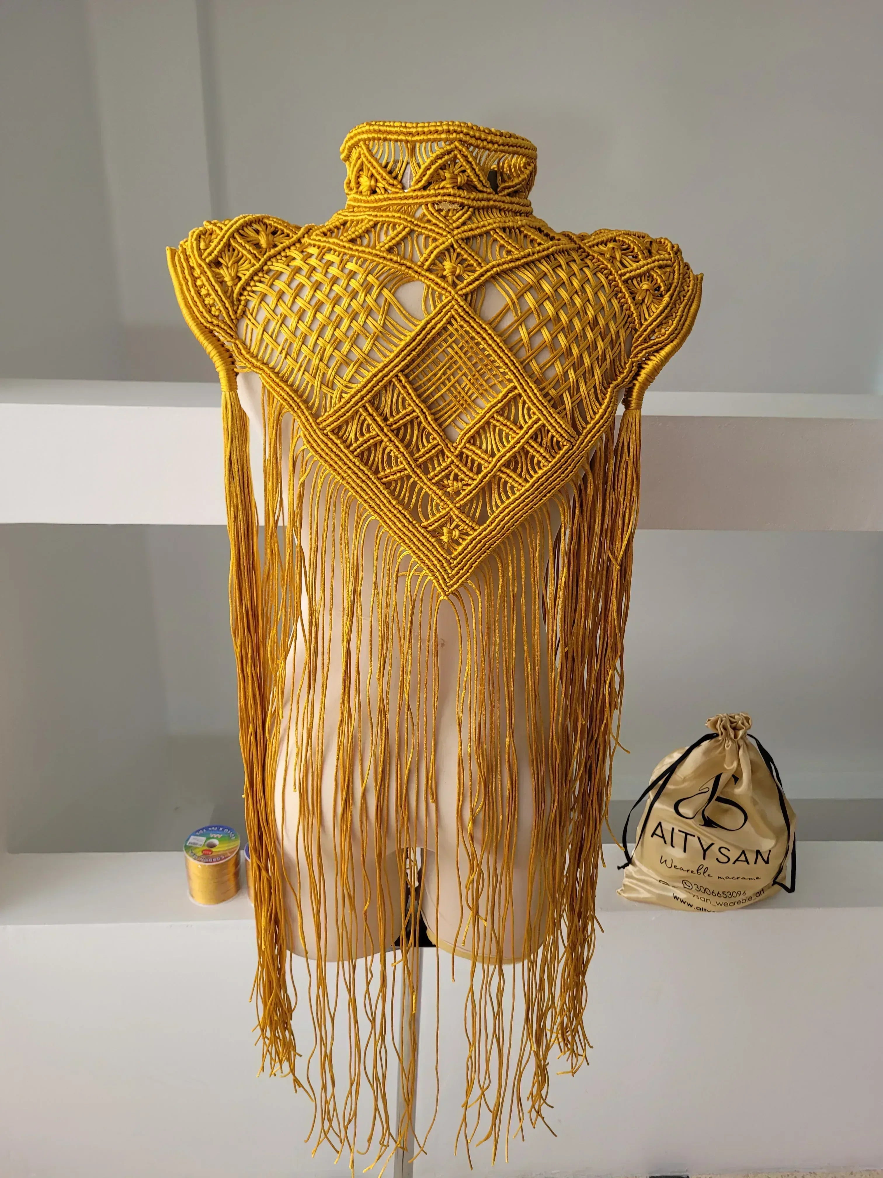 Boho Cape, Festival Outfit, Burningman Outfit, Macrame Vest. concert outfit ideas - ALTYSAN