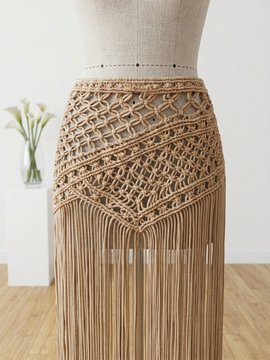 Macramé Fringe Wrap Skirt Solaris