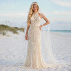 Custome Wedding Dress-Celestial Knot - Modern Macramé Haute Couture