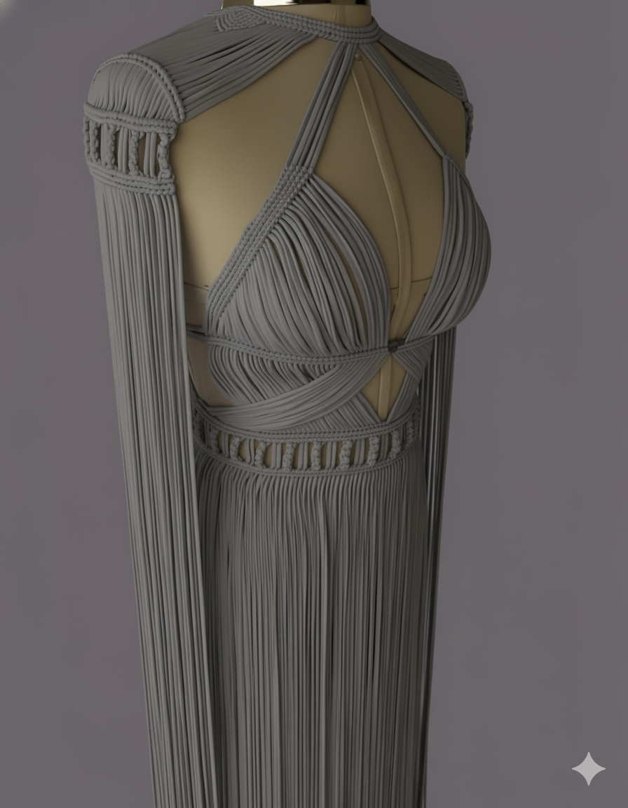 Macramé Beach Wedding Dress - Boho Festival Outfit HERA