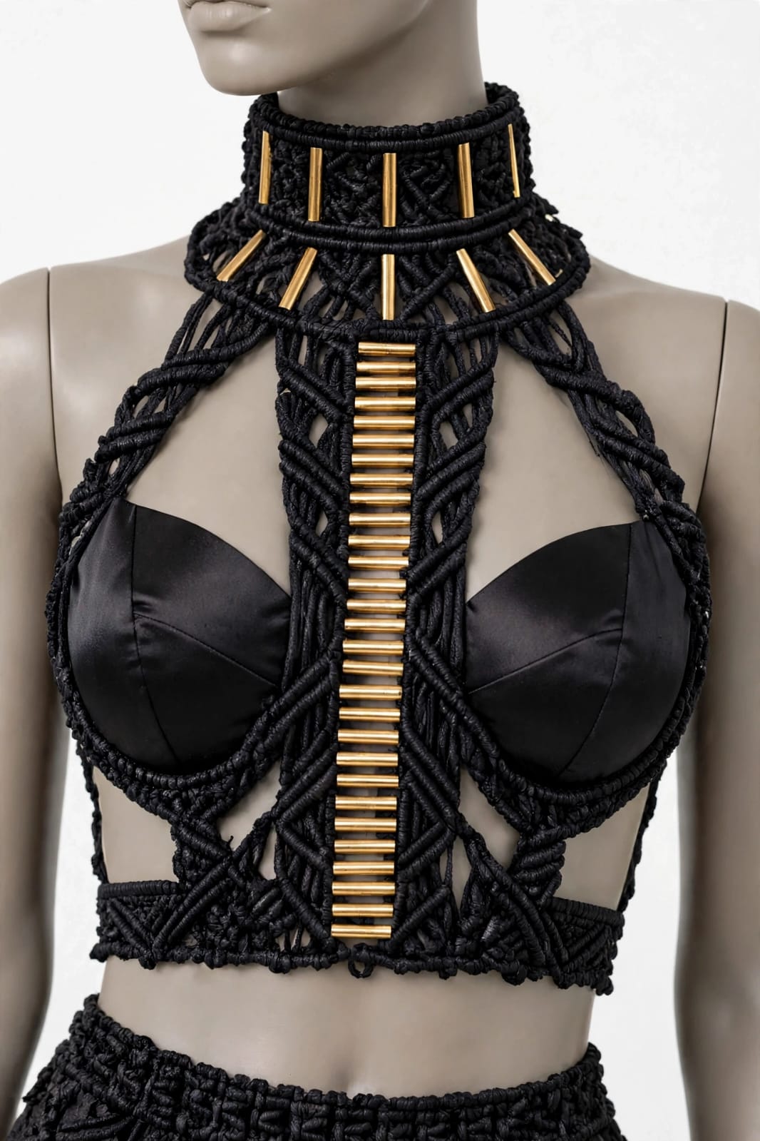 Festival Goddess 2-Piece Set with Fringe Skirt – Obsidian